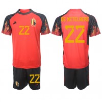 Belgien Charles De Ketelaere #22 Fußballbekleidung Heimtrikot Kinder WM 2022 Kurzarm (+ kurze hosen)